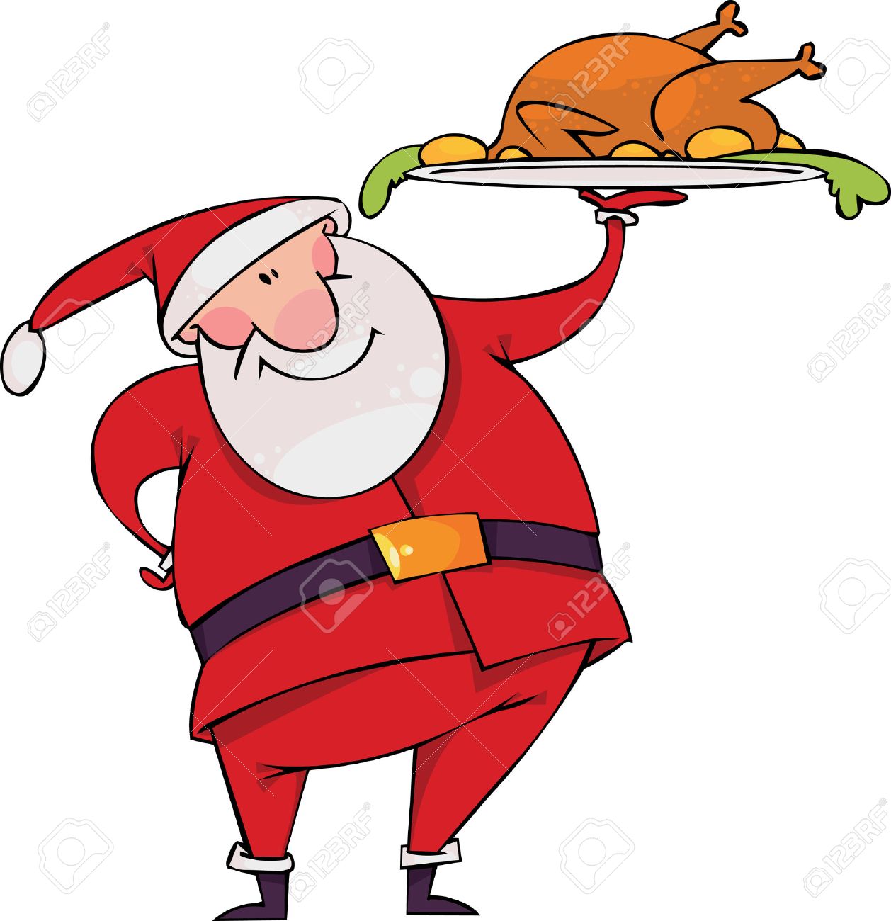 Santa With Christmas Turkey Royalty Free SVG, Cliparts, Vectors, and Stock  Illustration. Image 8331370.