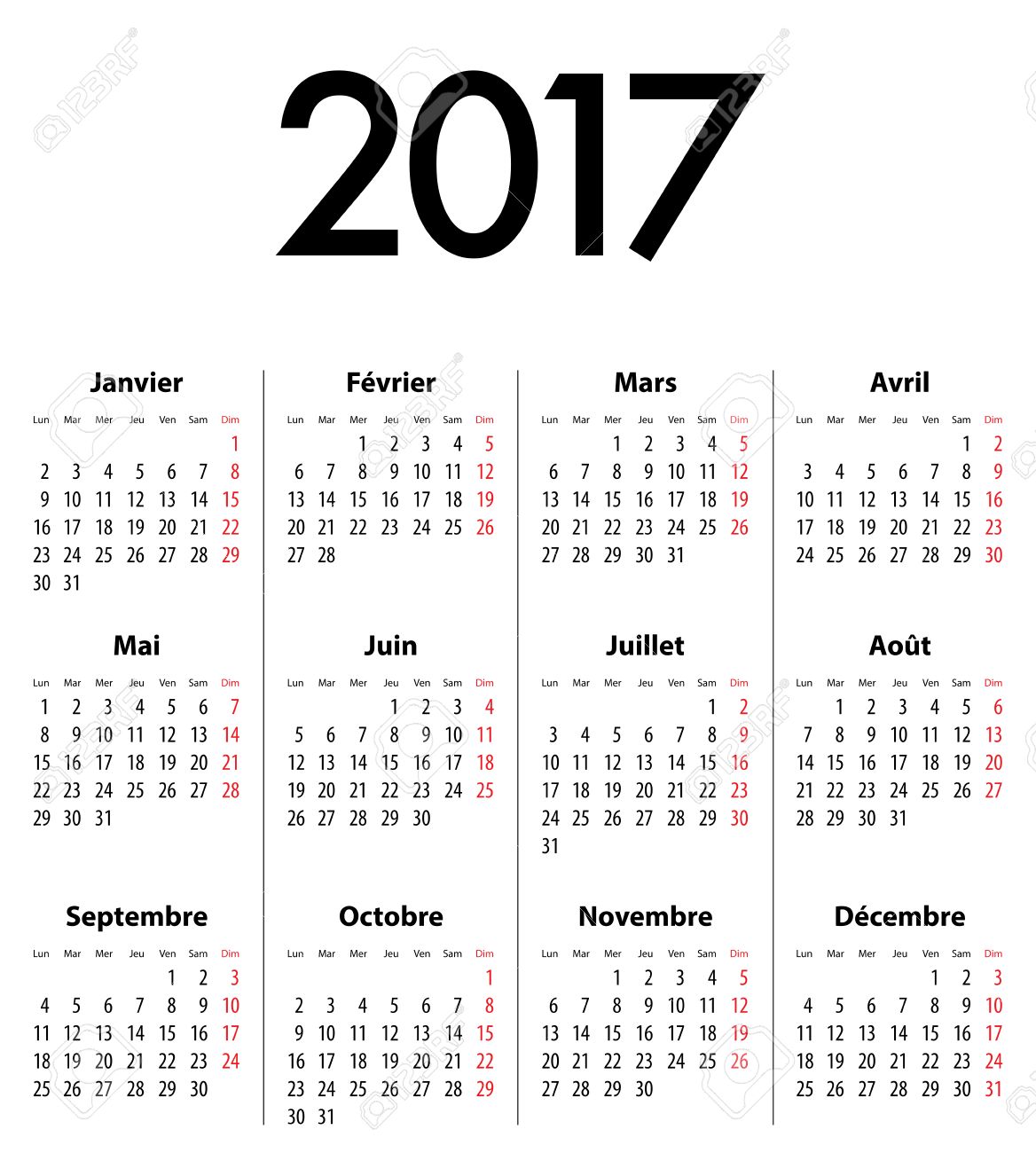 2017 office calendar