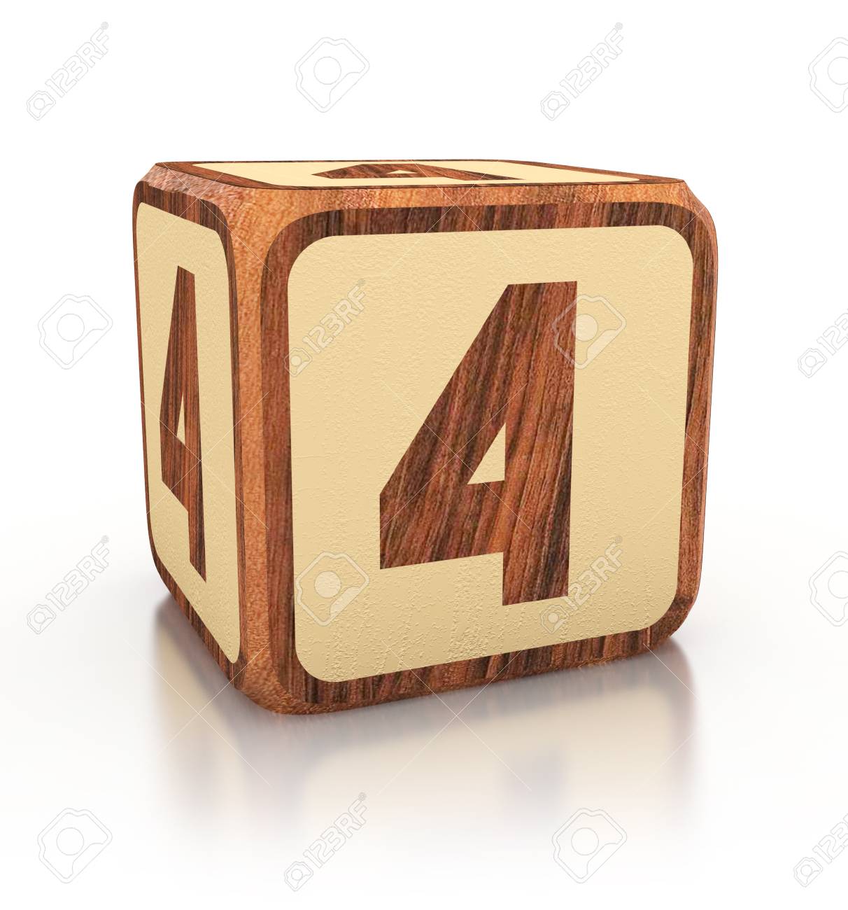 4 wooden blocks