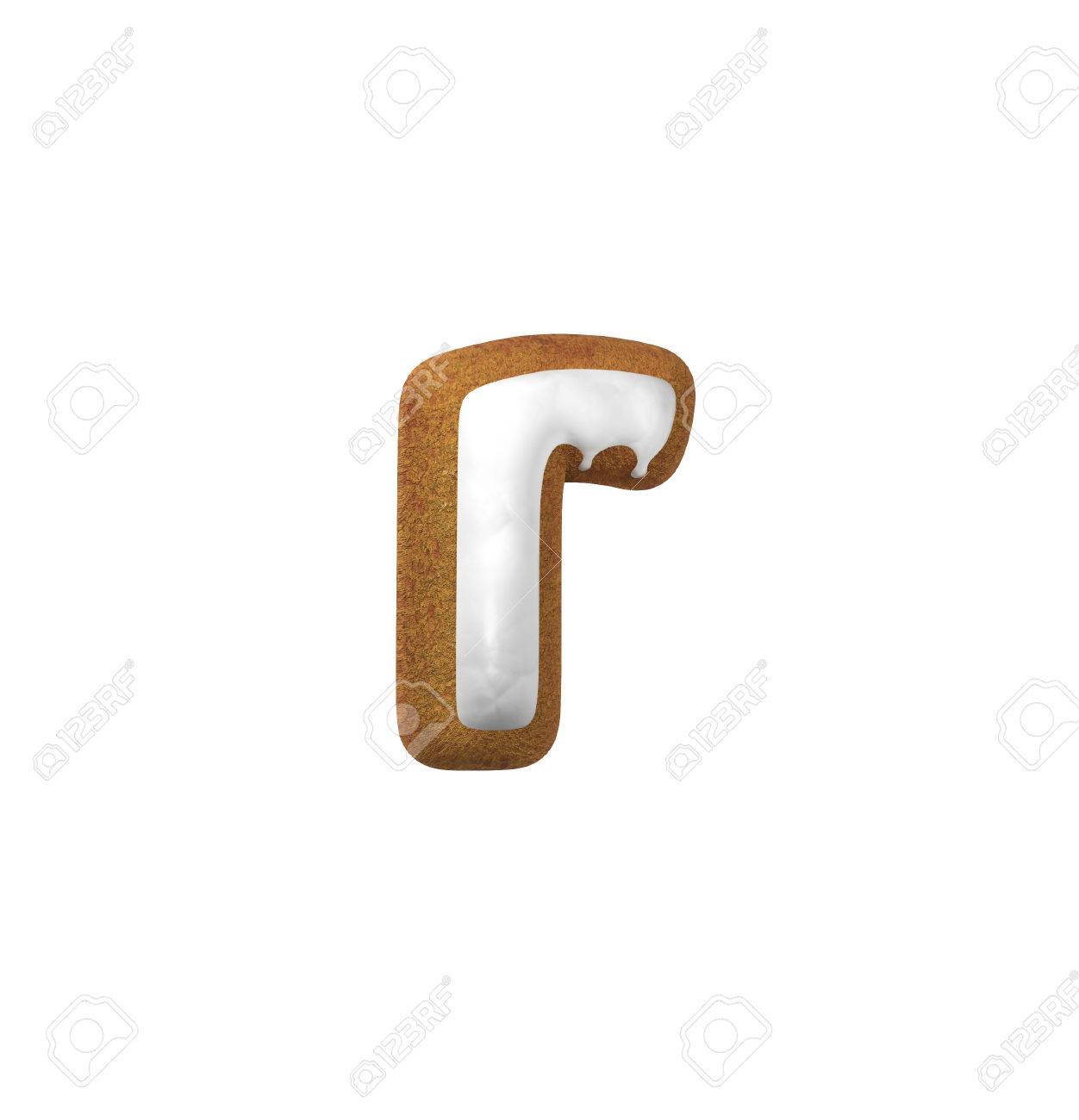 small letter r gingerbread font christmas cookie alphabet concept small letter r