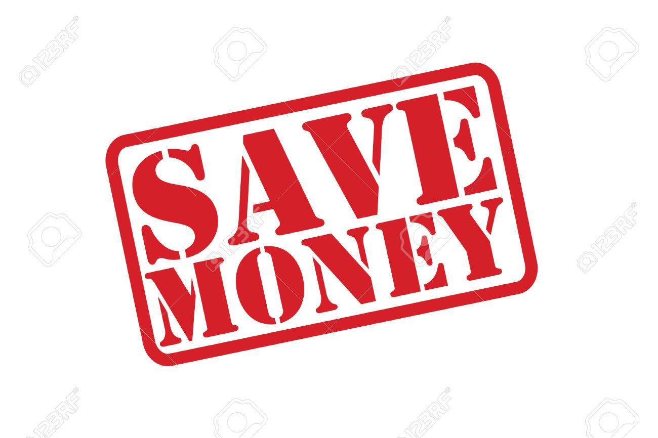 save money rubber stamp