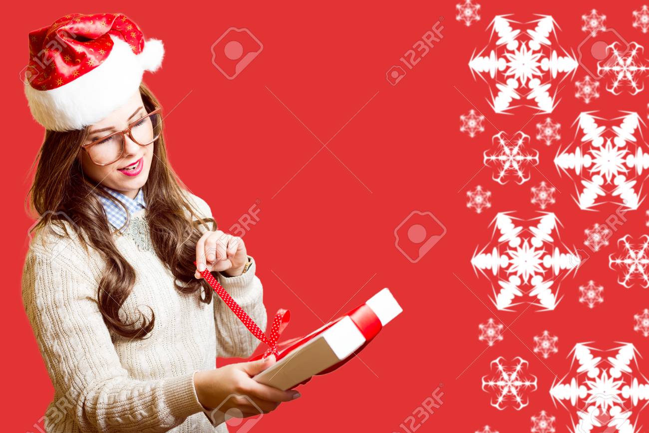 Gafas De Navidad Con Diseño De Sombrero Rojo Gafas De Navidad Con Diseño De Sombrero Rojo