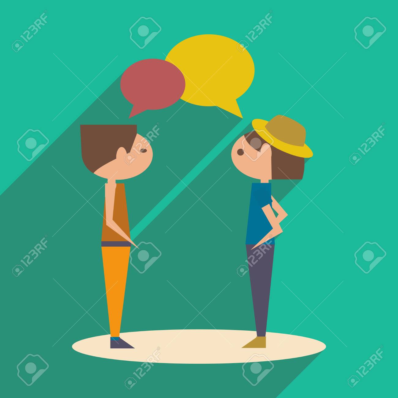 影のアイコンとモバイル アプリケーション会話フラット のイラスト素材 ベクタ Image