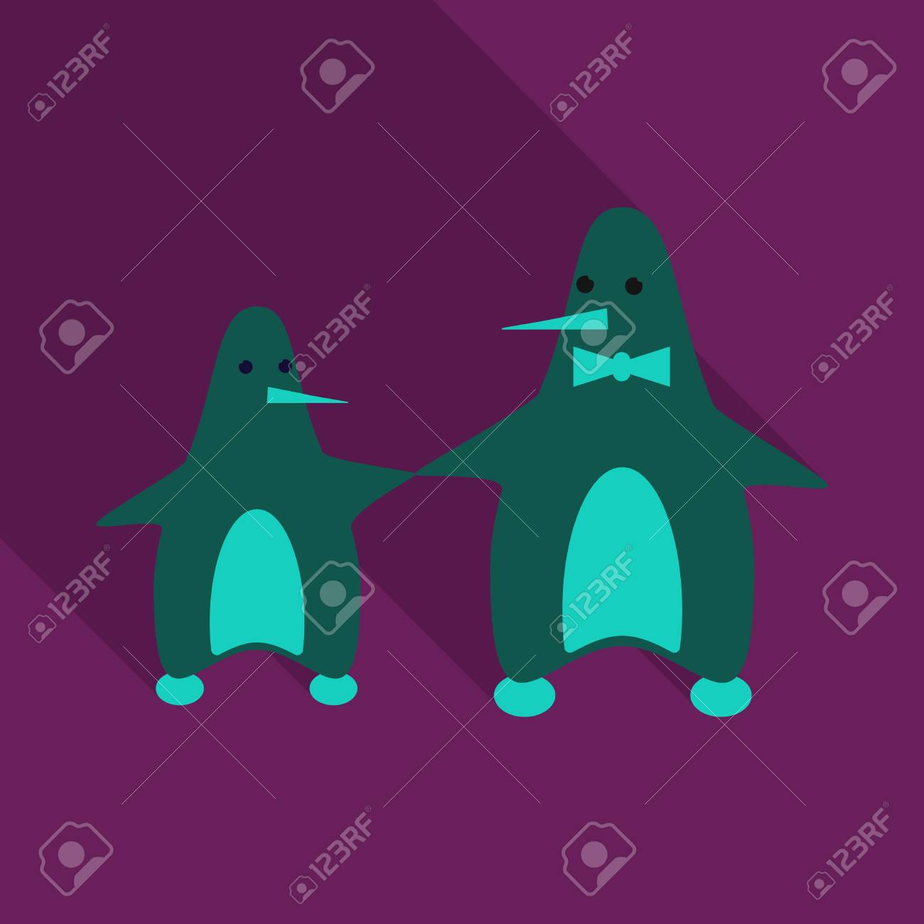 ペンギンのベクトル漫画風イラスト バックグラウンドで分離されています のイラスト素材 ベクタ Image