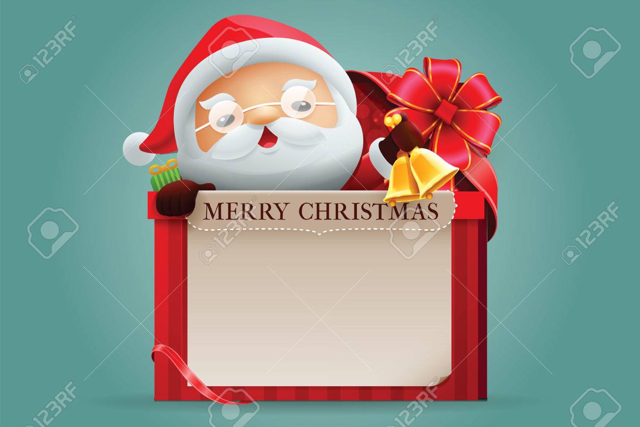 merry christmas santa claus gift card text santa gift card