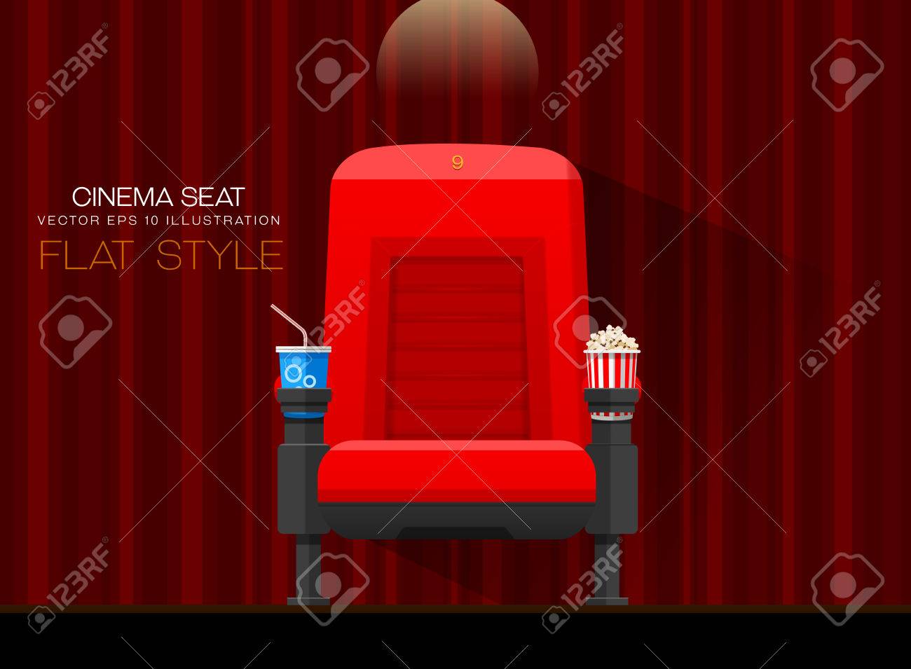 映画館の座席 シアター Seat Flat スタイル のイラスト素材 ベクタ Image 映画館の座席 シアター Seat Flat スタイル のイラスト素材 ベクタ Image