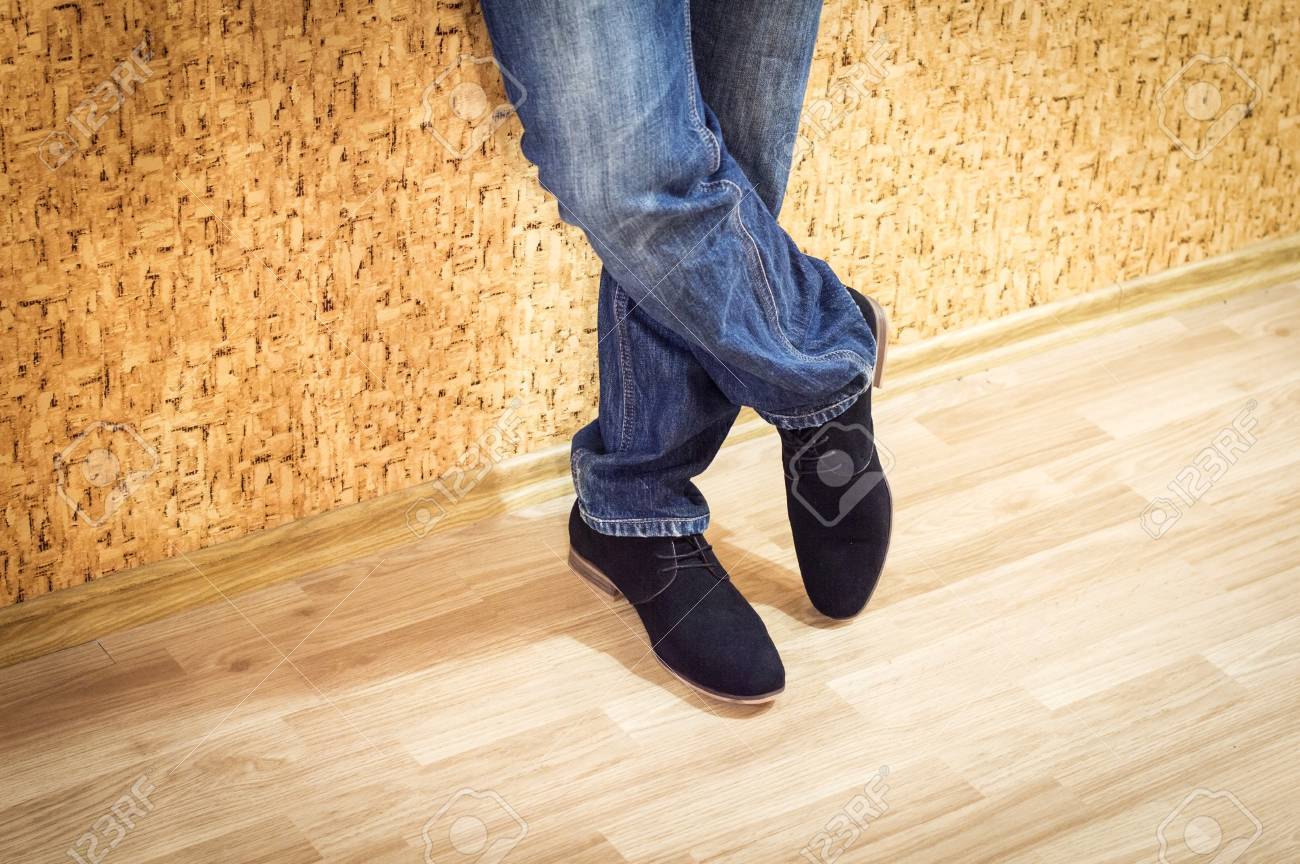 jeans and suede shoes