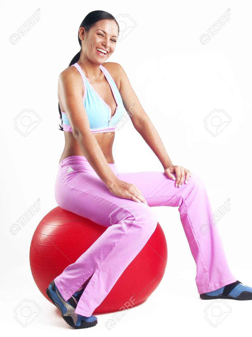 red exercise ball