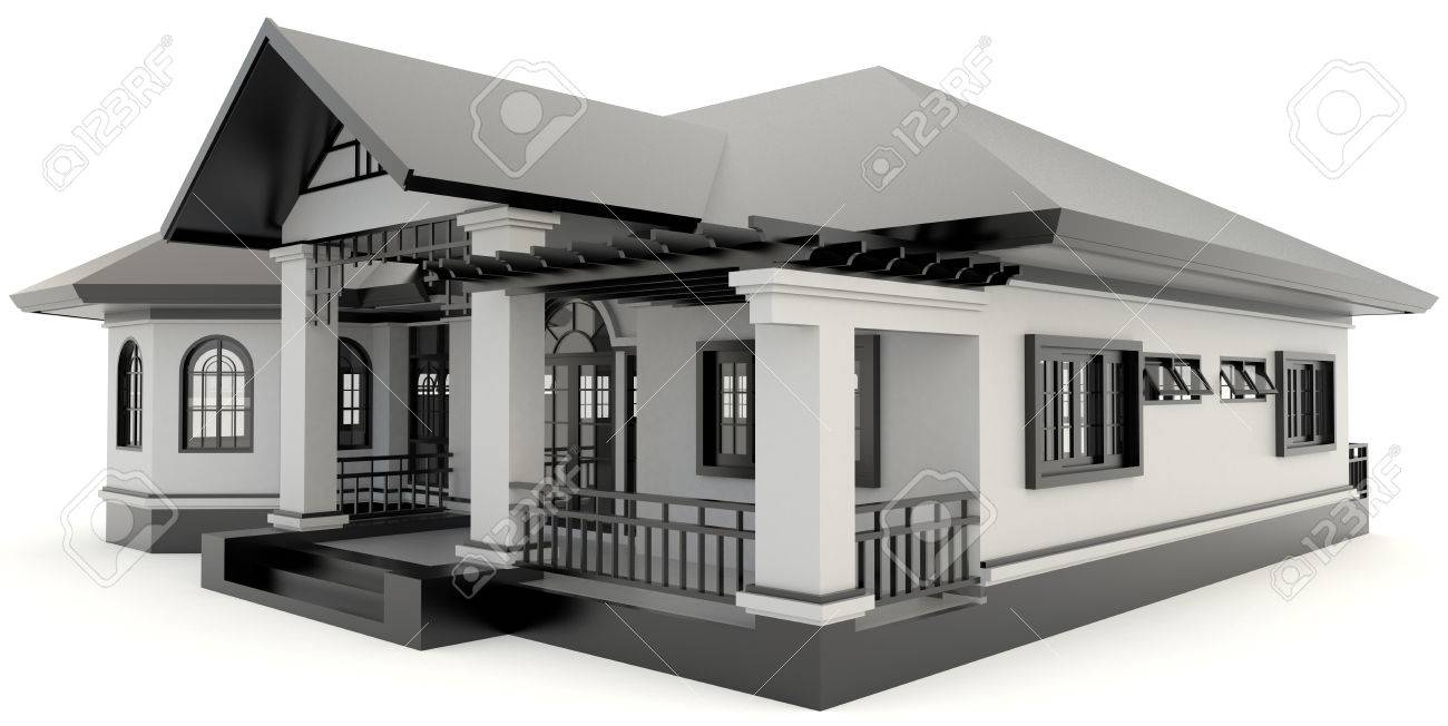 3D Black Vintage House Exterior Design In Isolated Background ... 3D Black Vintage House Exterior Design In Isolated Background ...