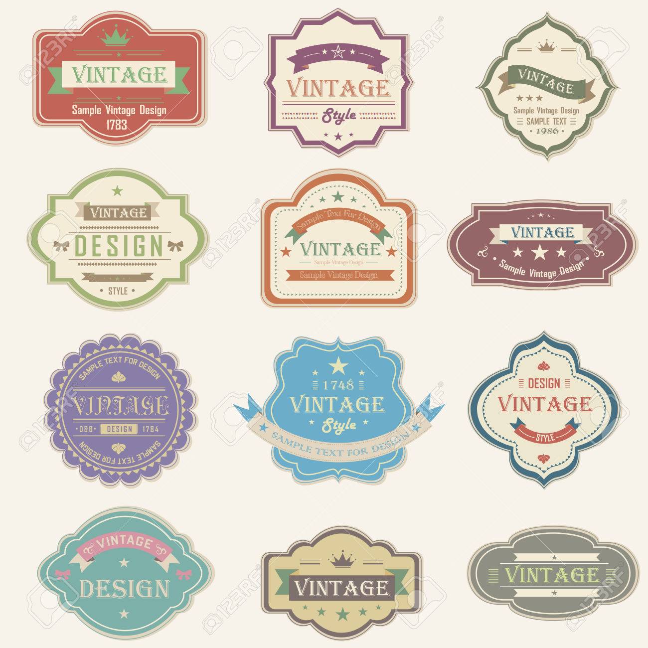 colorful vintage and retro