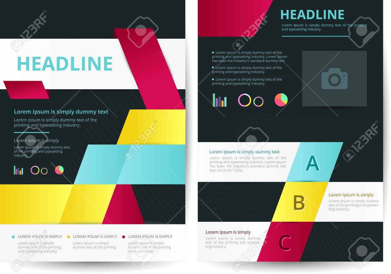 two pages of flyer background layout design in a4 size create create backgrounds flyers