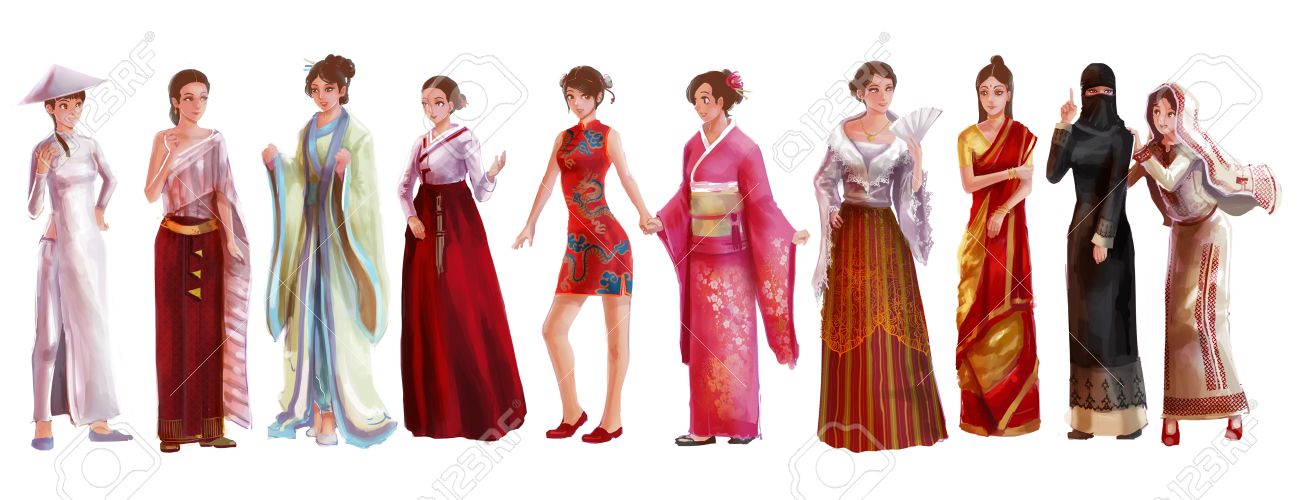 asean countries costume female