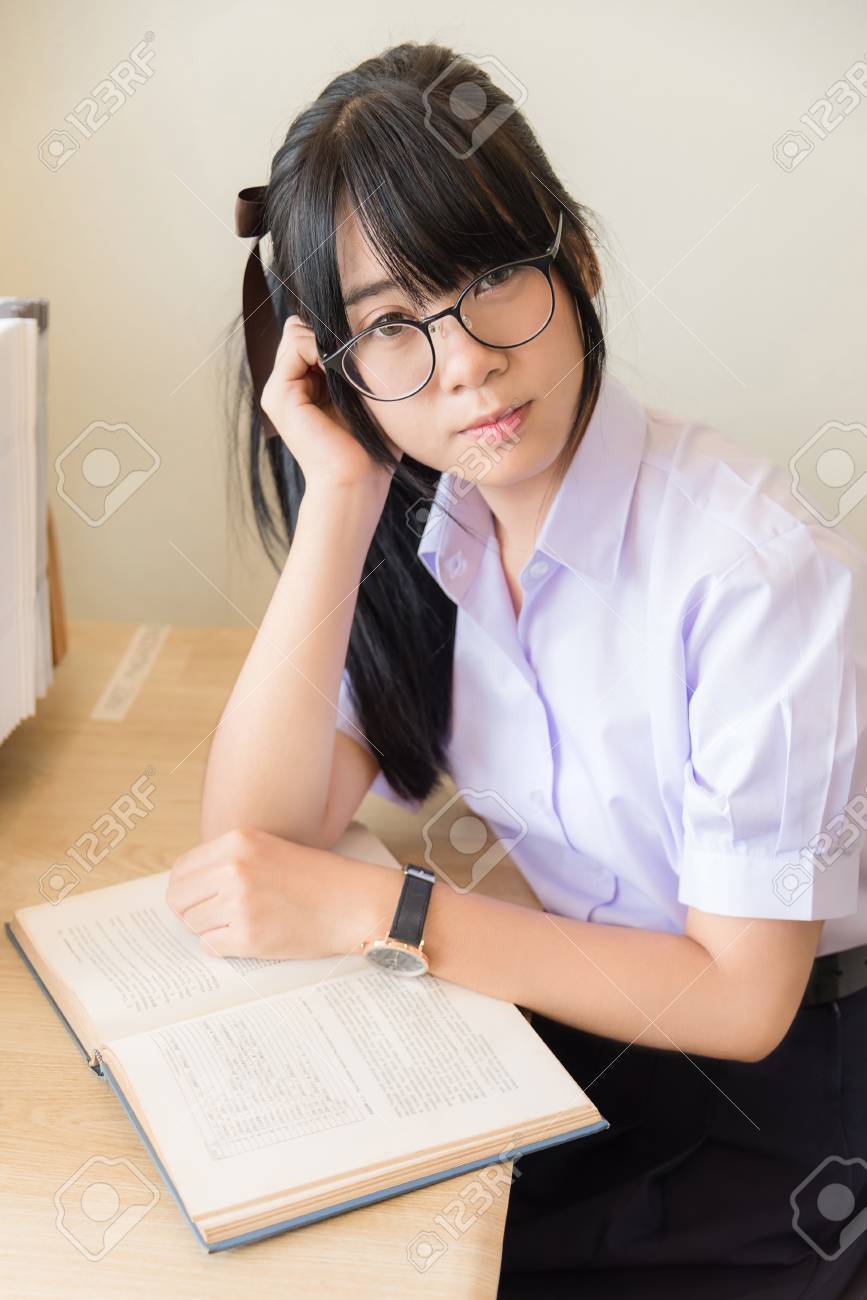 Asian girl in glasses