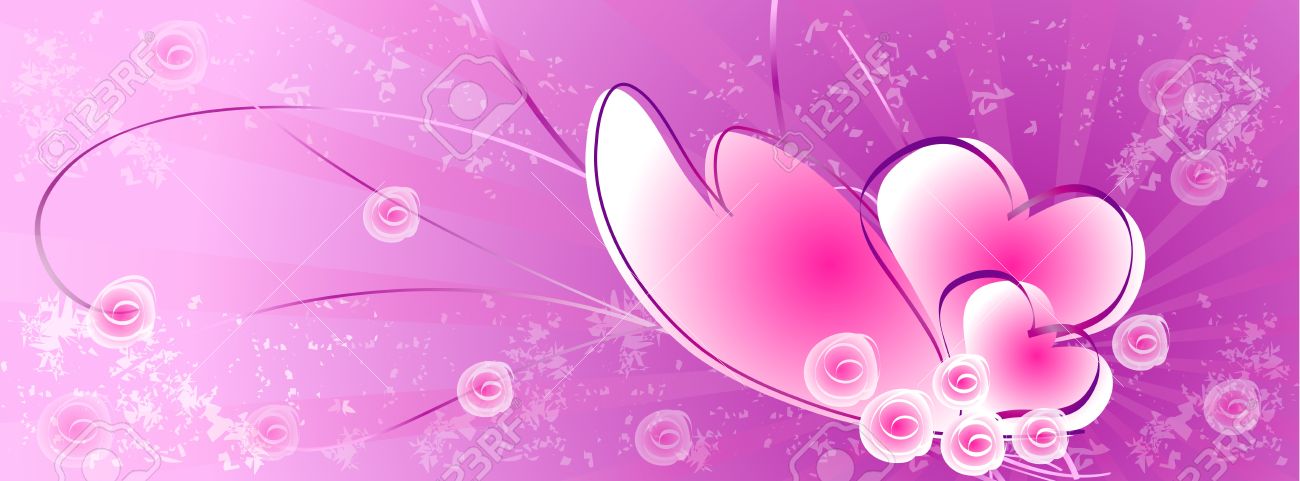 心とローズ パープル バック グラウンド Facebook のカバーします のイラスト素材 ベクタ Image 21483585