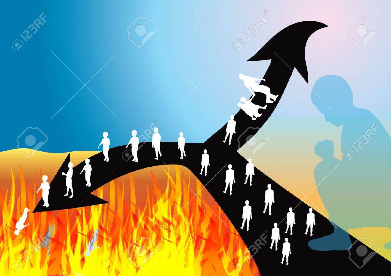 天国と地獄 のイラスト素材 ベクタ Image