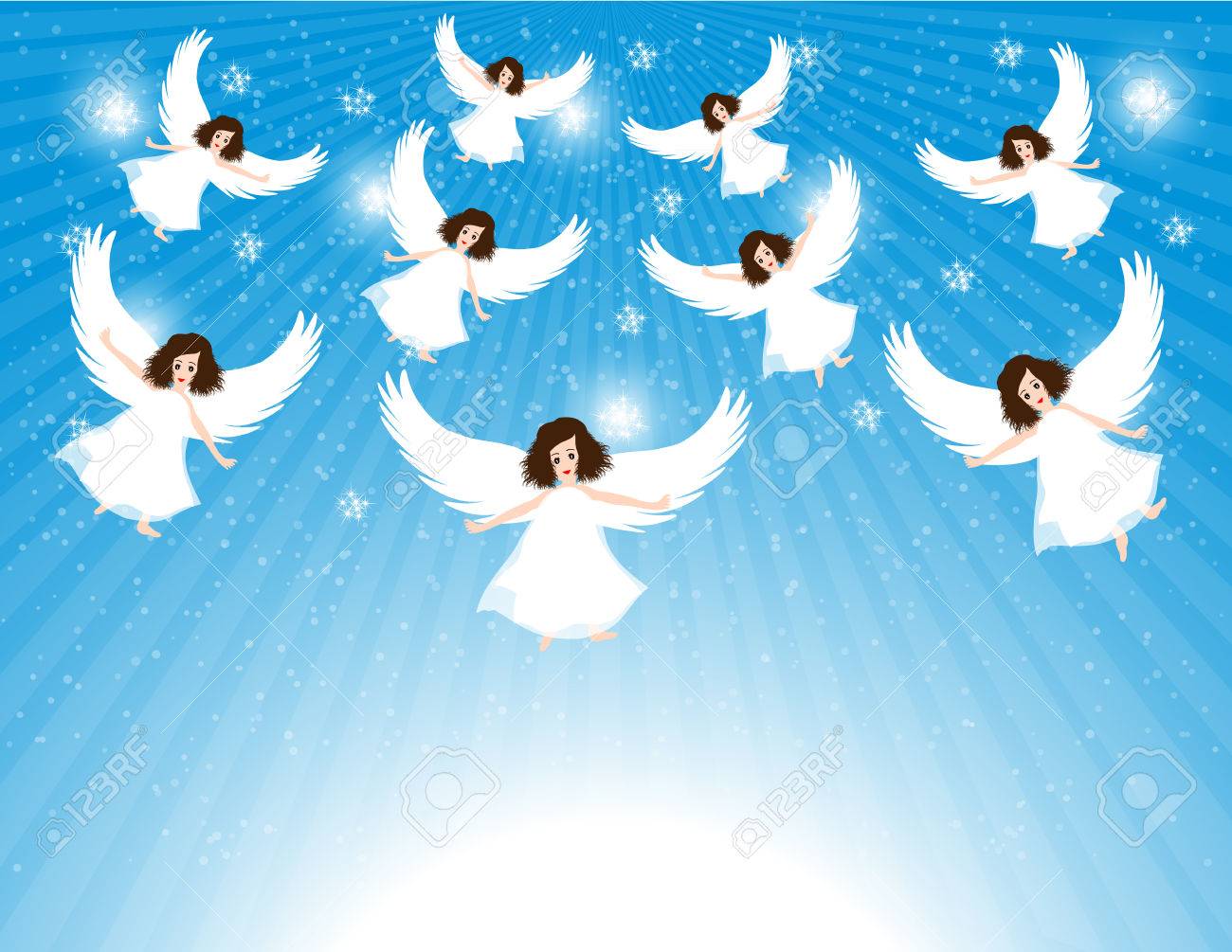 Group Of Angels Royalty Free Cliparts Vectors And Stock Illustration Image 32596804