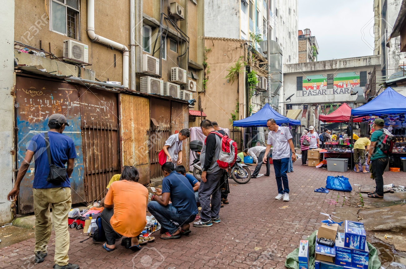 Kuala Lumpur Malaysia August 5 2019 Pasar Karat Is The Flea Market Which Is Located In