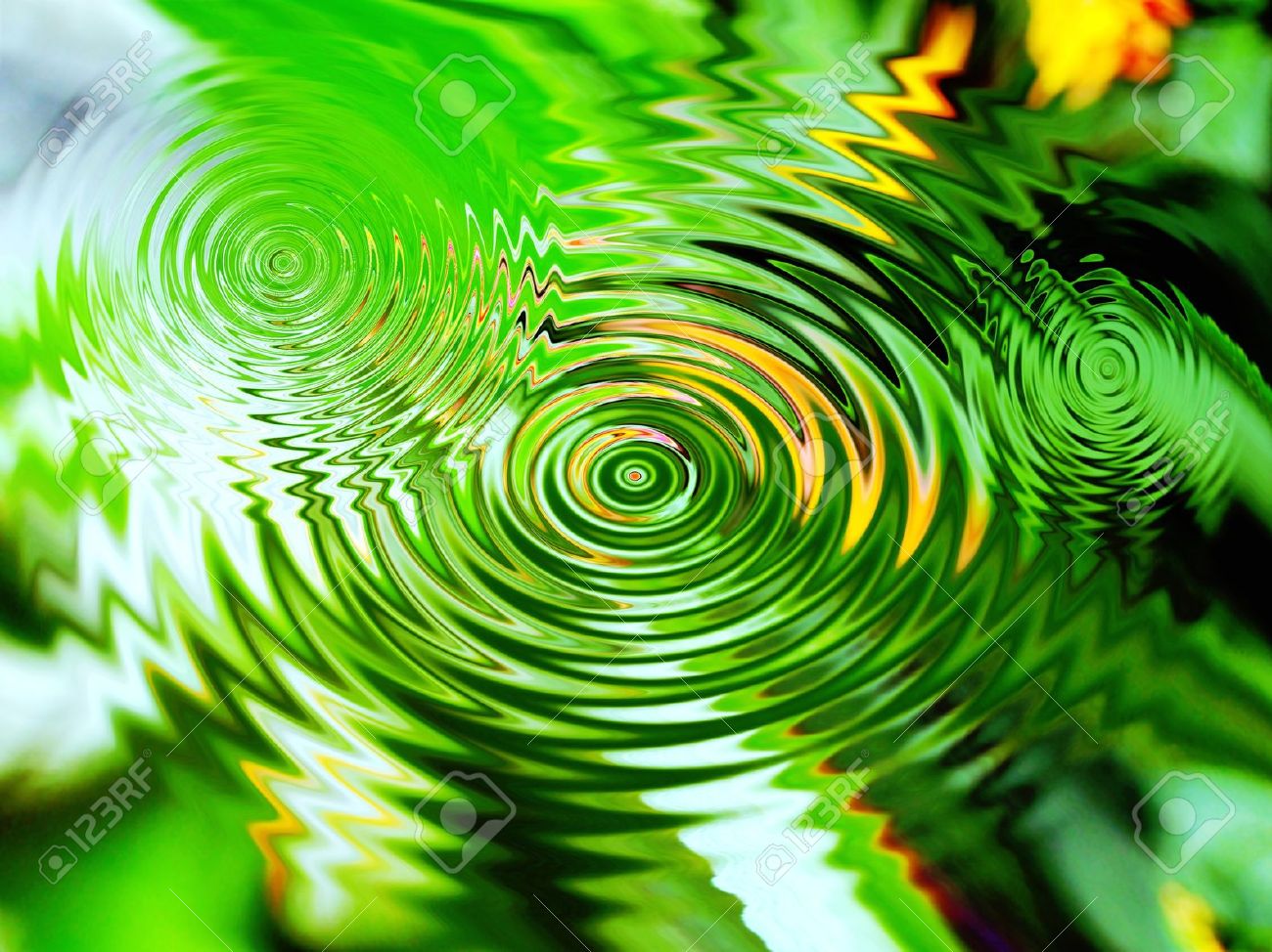 circles of water in