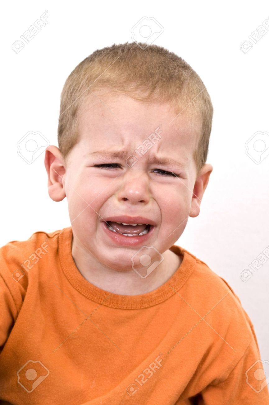 closeup of a crying