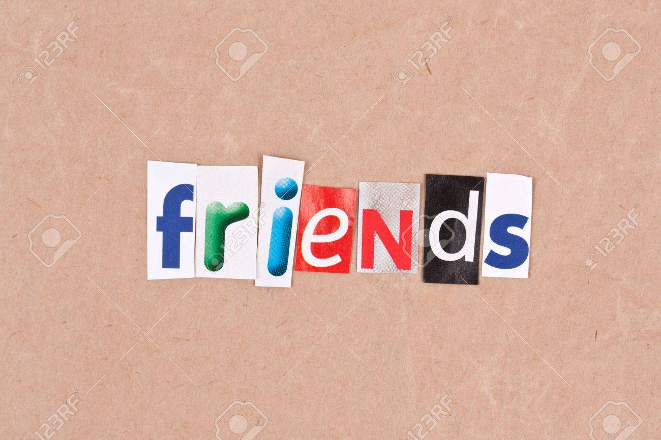Friends, Letters Sorted On Paper Background Stock Photo, Picture and  Royalty Free Image. Image 9189131., image size:1300x866