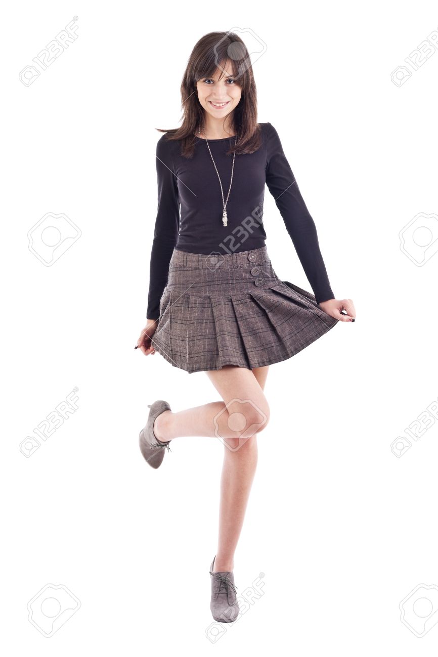 Belle fille en jupe Clearance