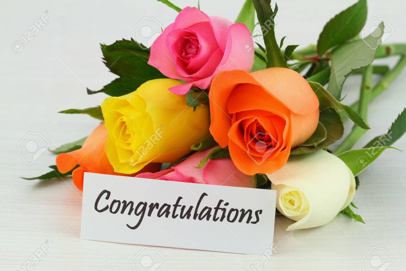Image result for congratulations with a bouquet