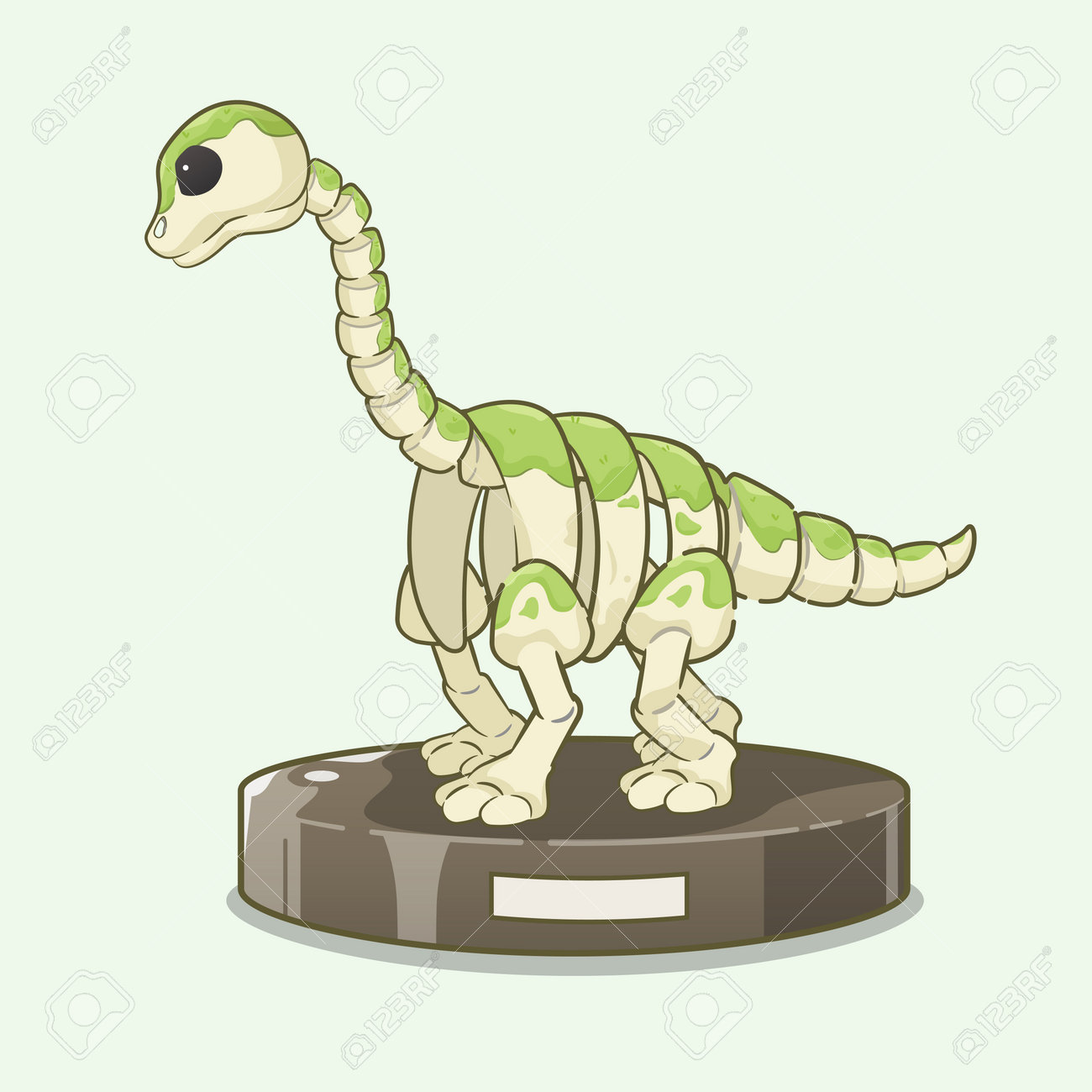 Cartoon Brachiosaurus Dinosaur Fossil. Prehistoric Herbivore -  Brachiosaurus. Ancient Herbivore, Brachiosaurus Fossil Design Element  Royalty Free SVG, Cliparts, Vectors, and Stock Illustration. Image  200716258., image size:1300x1300