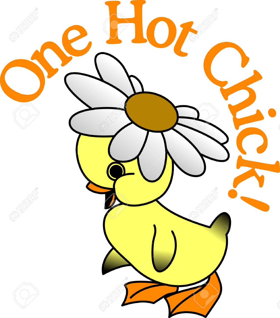 デイジーダックは 春の歓迎に到着しています この小さなキューティーハニーはちょうどあなたの小さな一のイースターの装飾を作成する必要があります の イラスト素材 ベクタ Image