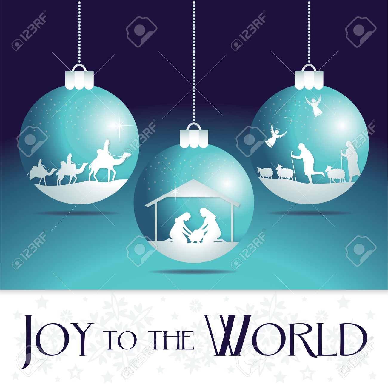 Joy to the world. Christmas nativity tree ornaments. - 50305810 Joy to the world. Christmas nativity tree ornaments. - 50305810