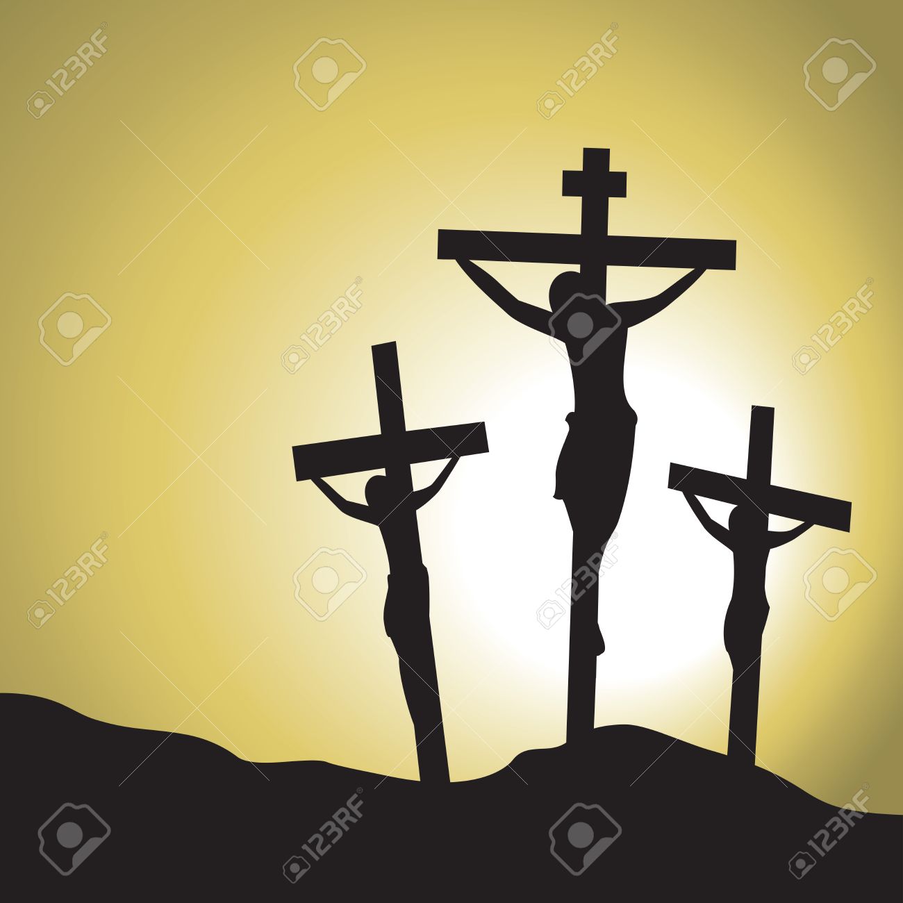 jesus christ crucified silhouette