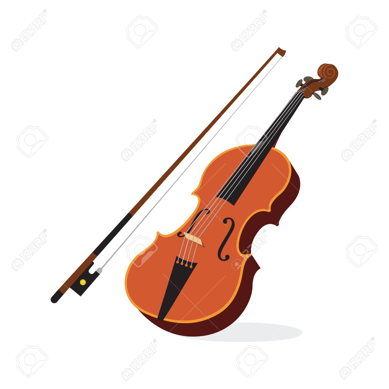 Illustration Vectorielle D Un Violon Isole Clip Art Libres De Droits Vecteurs Et Illustration Image 9014