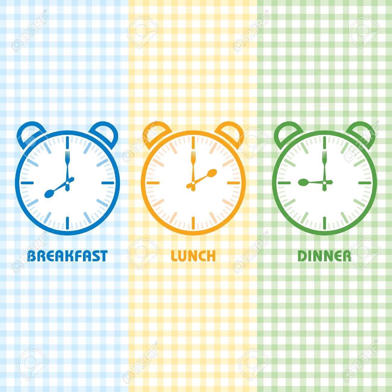 Breakfast Lunch and Dinner time stock vector - 36844107 Breakfast Lunch and Dinner time stock vector - 36844107