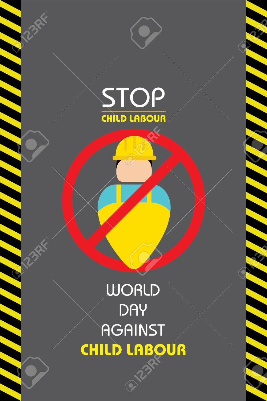 Vector Illustration Of World Day Against Child Labour Which Is Held On 12 June Royalty Free Cliparts Vectors And Stock Illustration Image