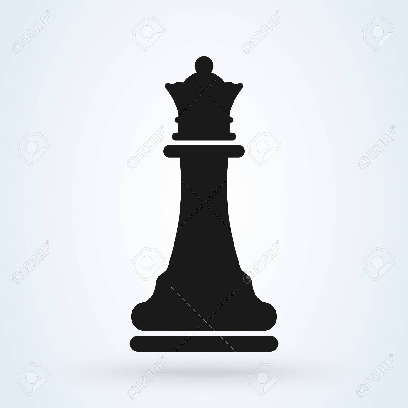 Chess Queen Line Icon In Flat Style Vector For Apps Ui Websites Black Icon  Vector Illustration Stock Illustration - Download Image Now - iStock