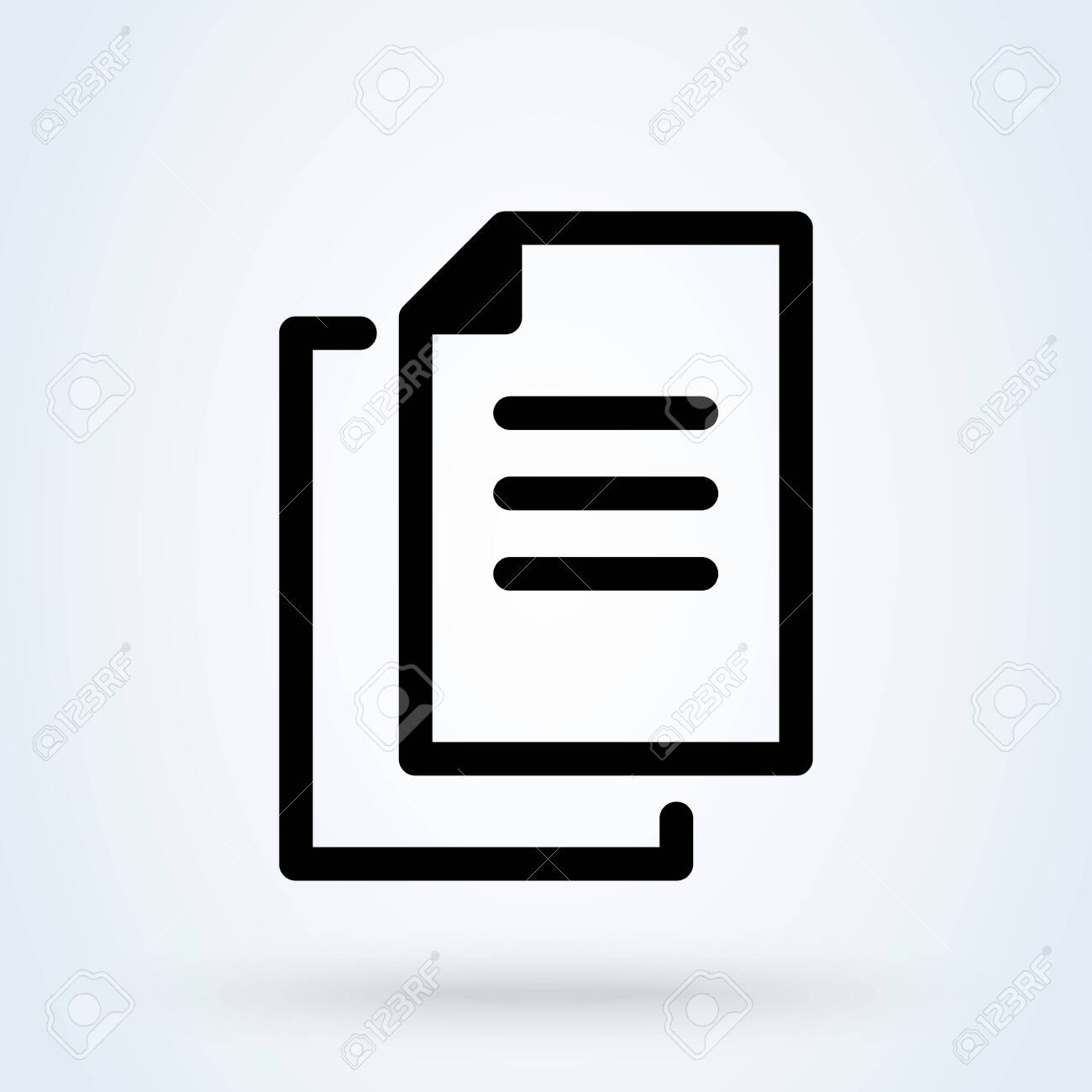 Document Icon File Symbol Doc Or Pdf Sign Copy Paste Icon Page Symbol Royalty Free Cliparts Vectors And Stock Illustration Image 139723756