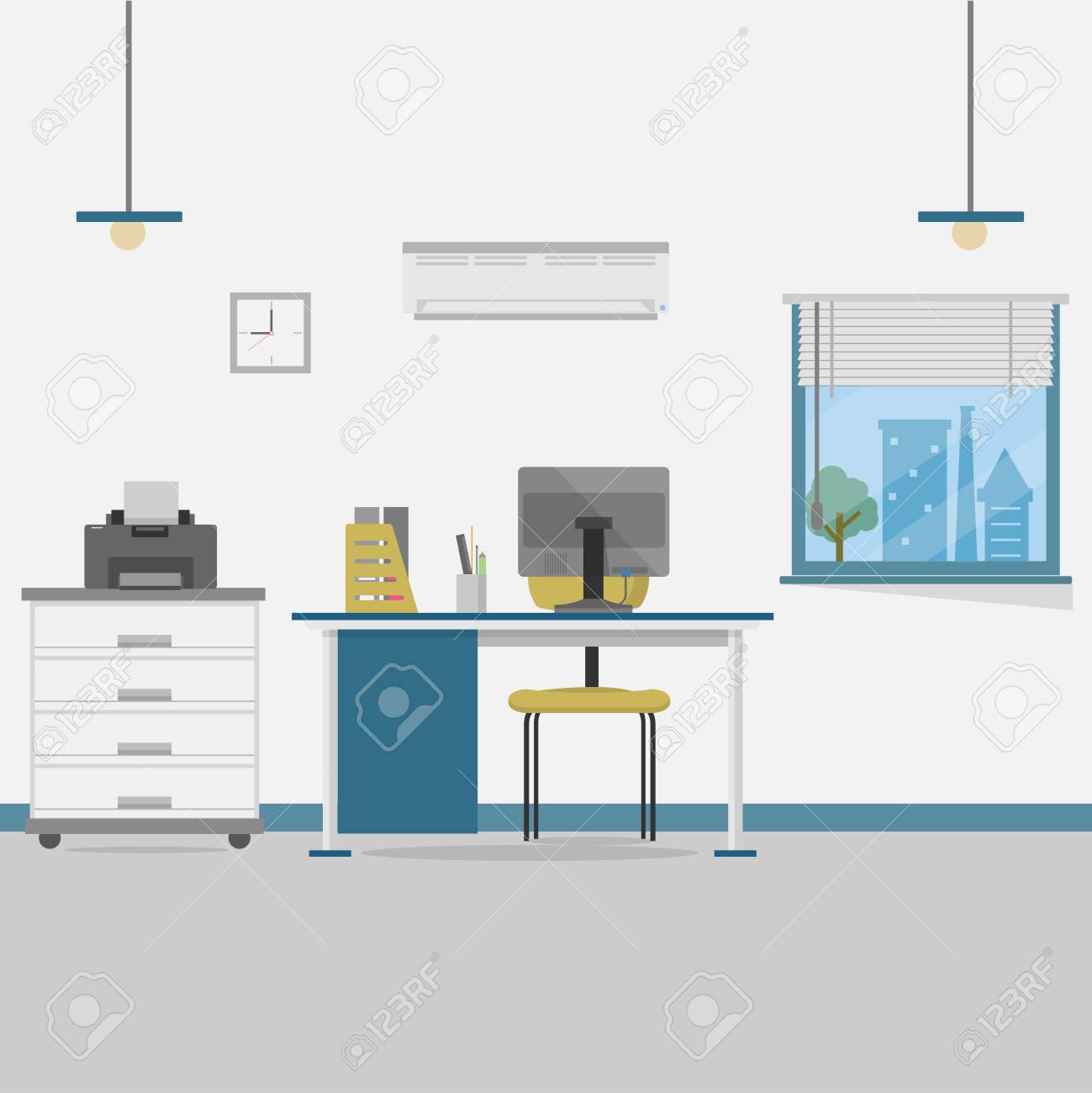 事務所の背景 のイラスト素材 ベクタ Image