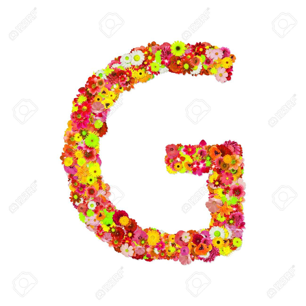 高品質ラスター花アルファベット G の写真素材 画像素材 Image