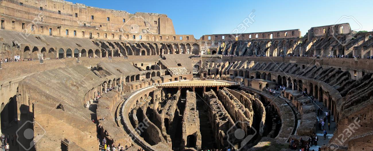 A Panoramic View From The Second Floor In Side The Coloseum
