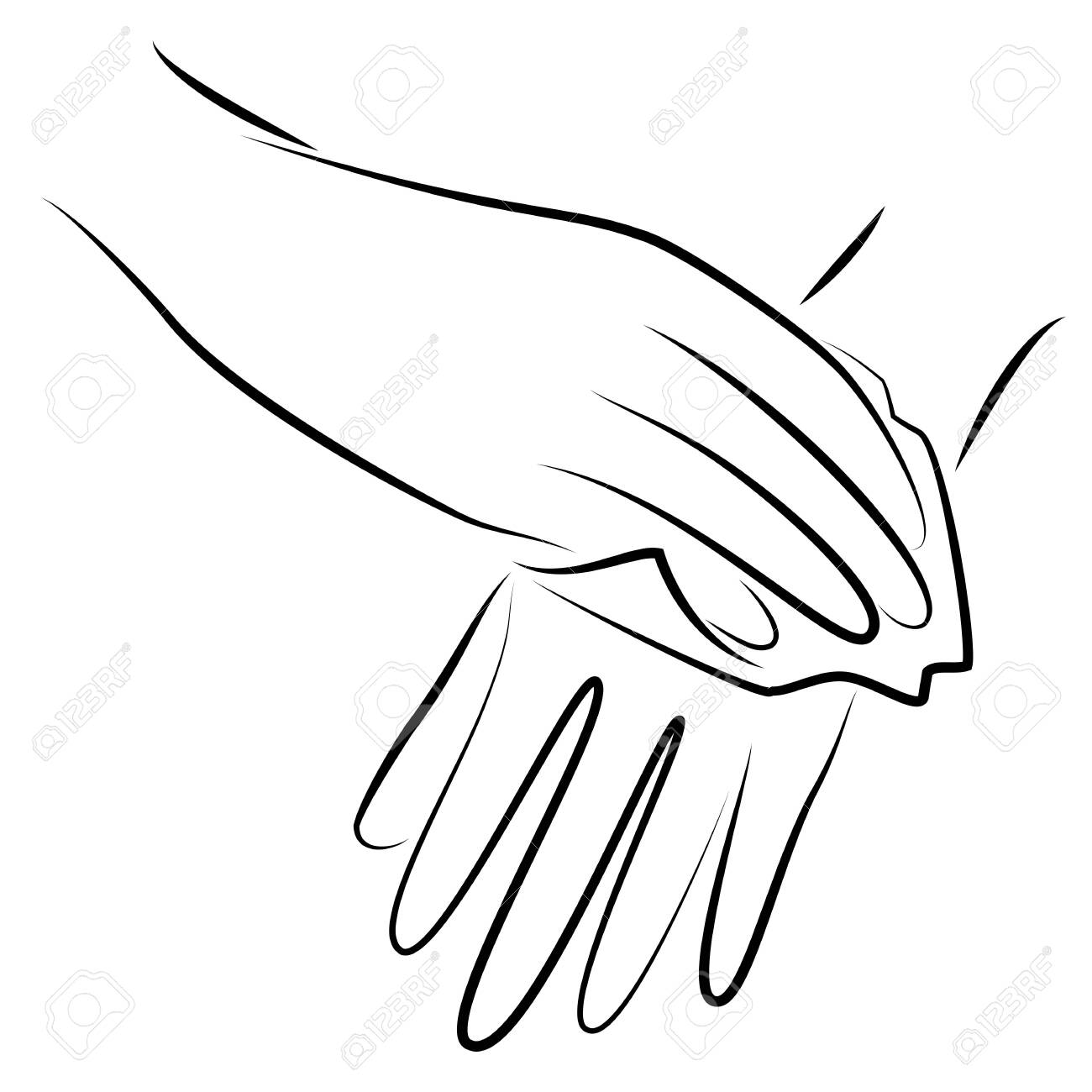 Rub your hands with a clean towel. Hygienic procedure. Disease prevention, good for health. Vector illustration - 148502204 Rub your hands with a clean towel. Hygienic procedure. Disease prevention, good for health. Vector illustration - 148502204