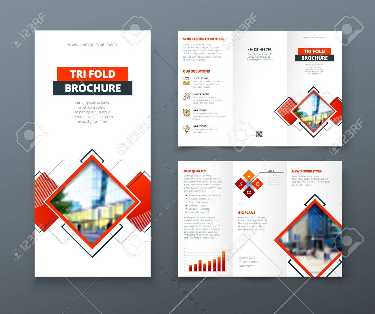 tri fold brochure design corporate business template for tri