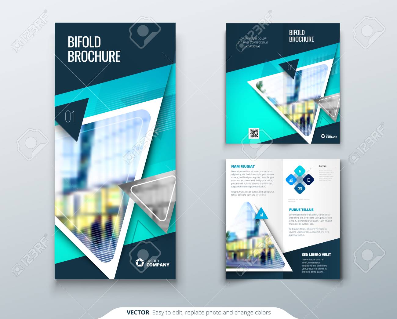 bi fold brochure design teal template for bi fold flyer layout