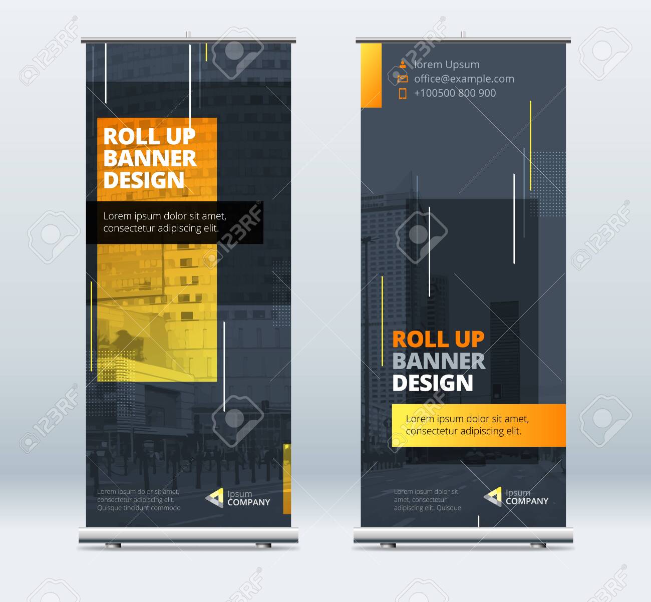 Business Roll Up Banner Abstract Roll Up Background For Presentation Royalty Free Cliparts Vectors And Stock Illustration Image
