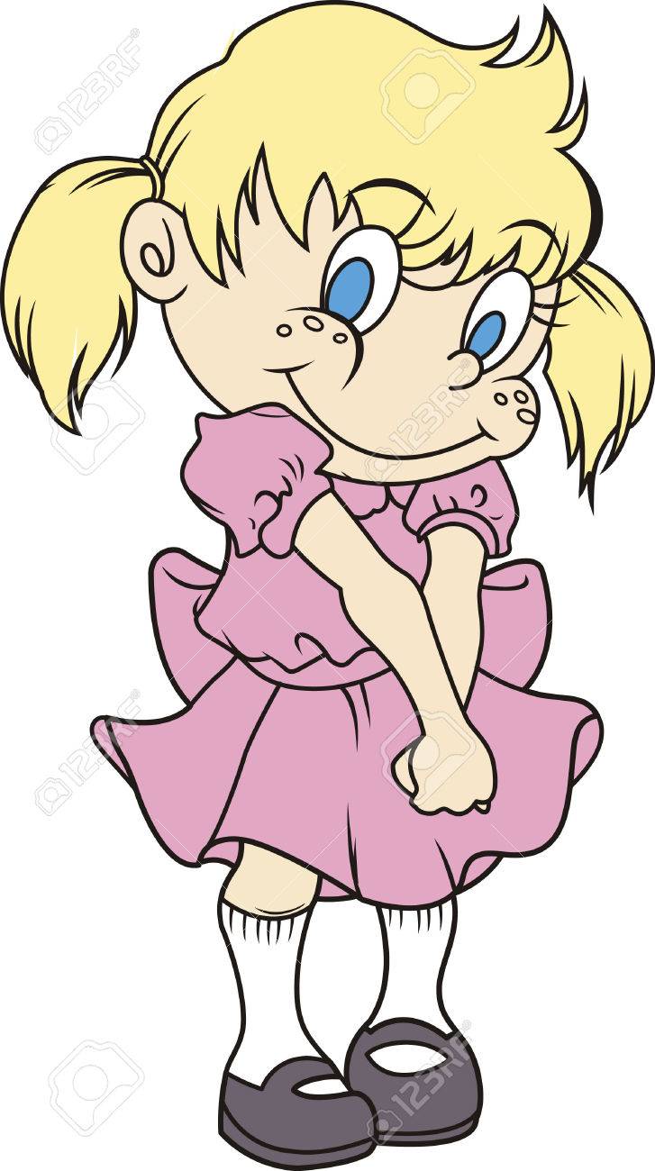 Add This Cute Shy Girl To A Shirt Or Blanket. Perfect For A Baby Shower.  Royalty Free SVG, Cliparts, Vectors, and Stock Illustration. Image 45171220.