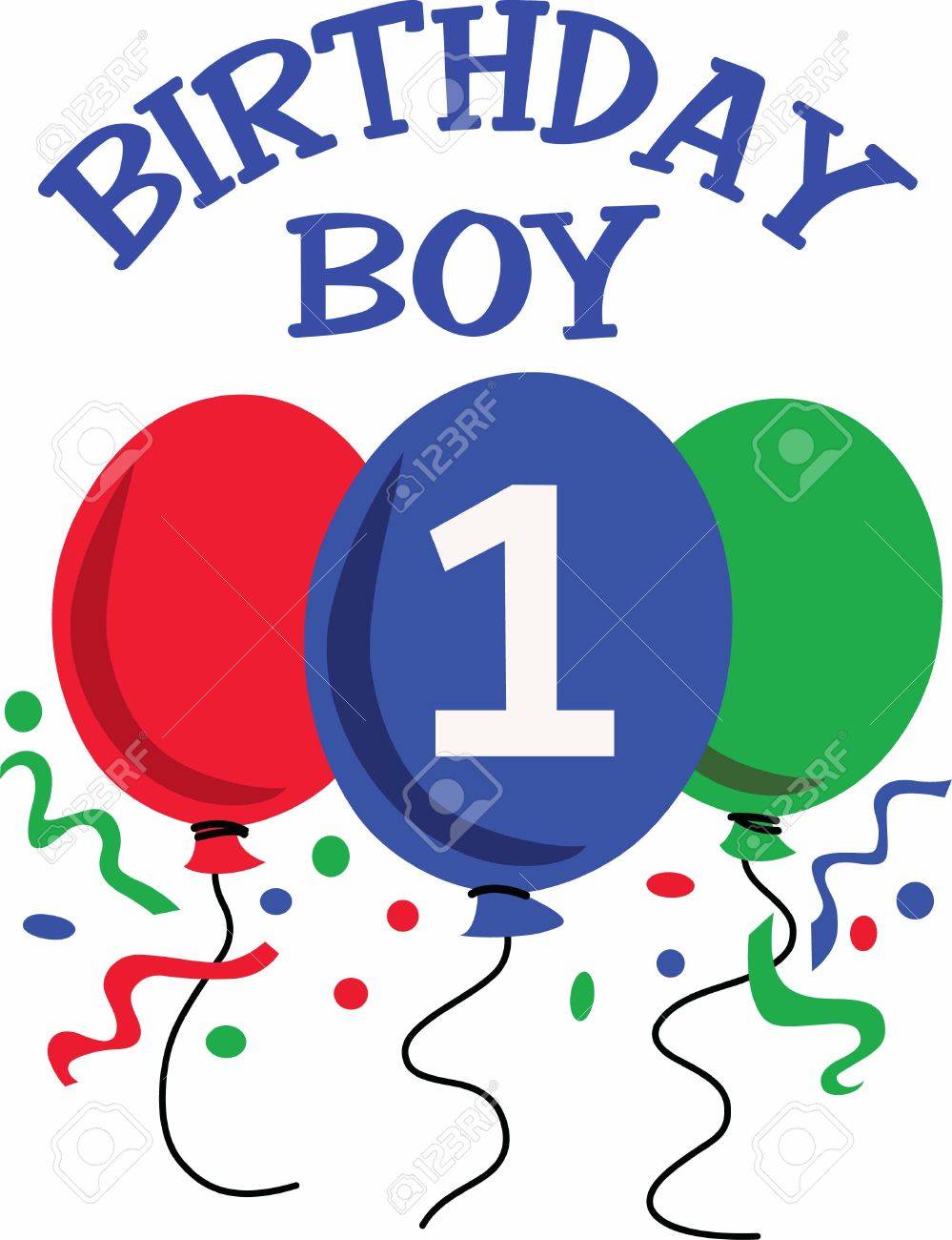 Le Garcon D Anniversaire A 1 Ans Aujourd Hui Un Design Parfait De Great Notions Clip Art Libres De Droits Vecteurs Et Illustration Image