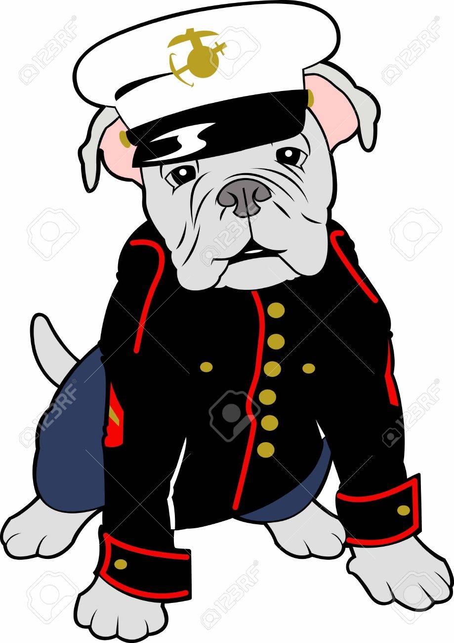 Marines can show their pride with a bulldog mascot. - 45195265 Marines can show their pride with a bulldog mascot. - 45195265