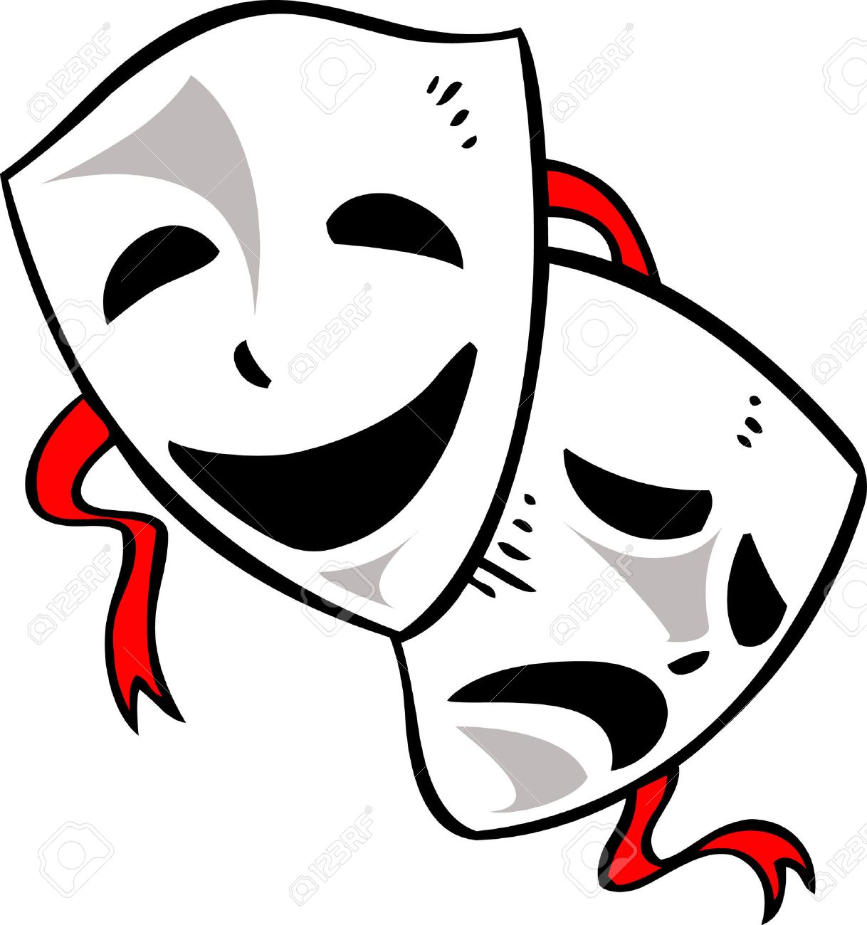 Drama Masks Are The Perfect Design To Promote The Drama Department. Royalty  Free SVG, Cliparts, Vectors, And Stock Illustration. Image 45244440.