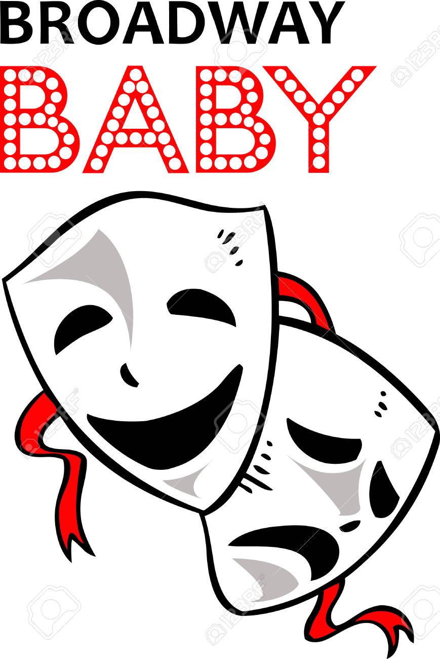 Banque d'images - Drame masques sont la conception parfaite pour promouvoir le département d'art dramatique.