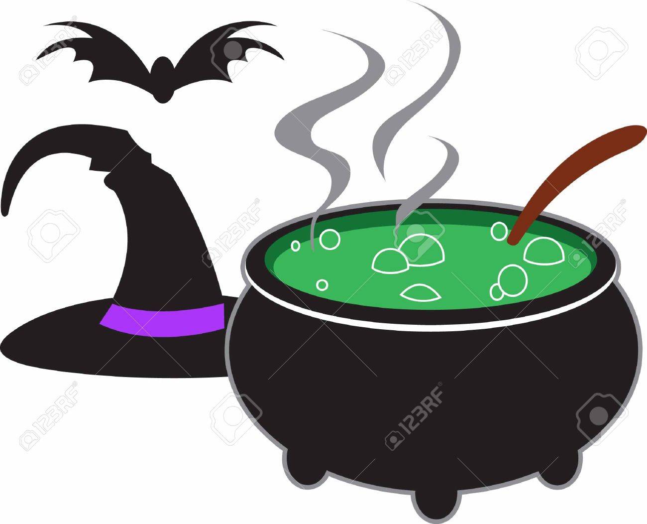 A Witch Cauldron Is The Perfect Decoration For Halloween. Royalty Free SVG,  Cliparts, Vectors, and Stock Illustration. Image 45287290., image size:1300x1052