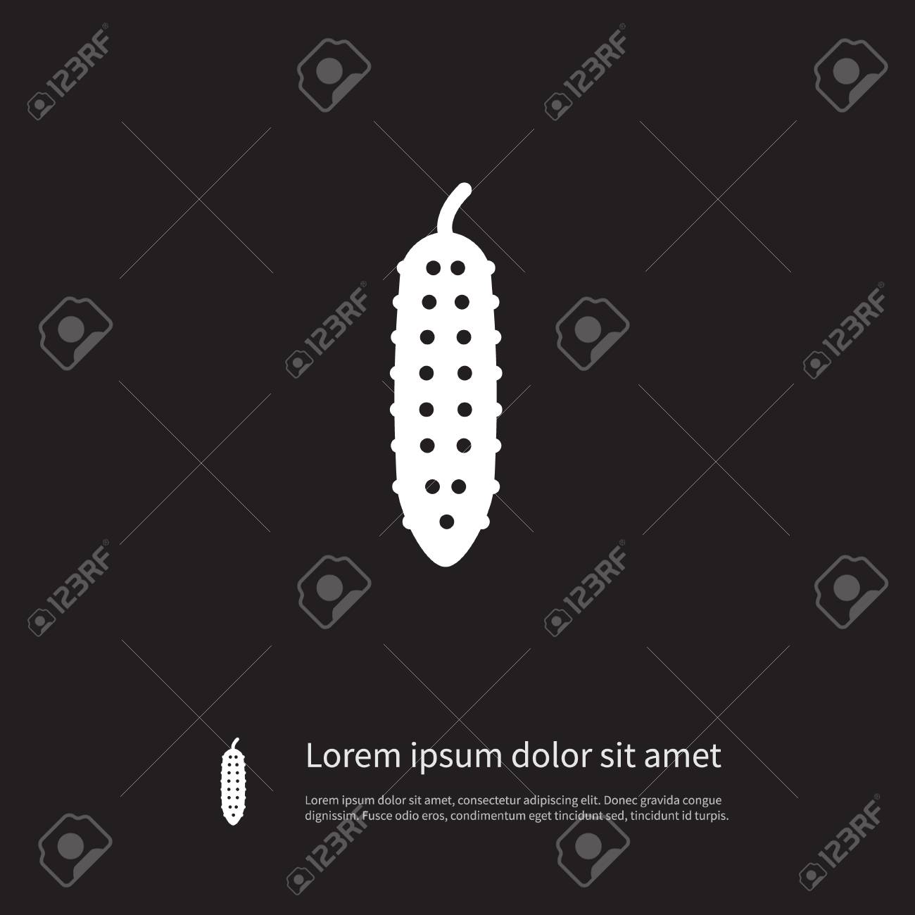 ズッキーニ きゅうり ピクルスのデザイン コンセプトの漬物ベクター要素を使用できます 孤立したズッキーニのアイコン のイラスト素材 ベクタ Image