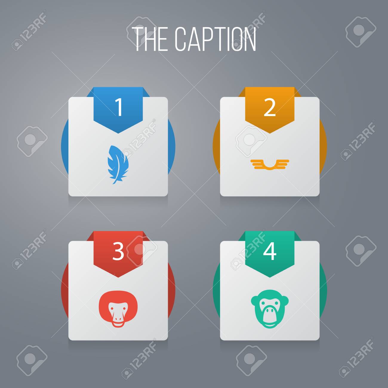 チンパンジーや猿 綿毛などのベクトル オブジェクトのアイコン動物園